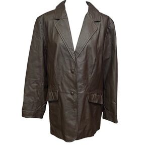 Pamela McCoy Leather Jacket brown